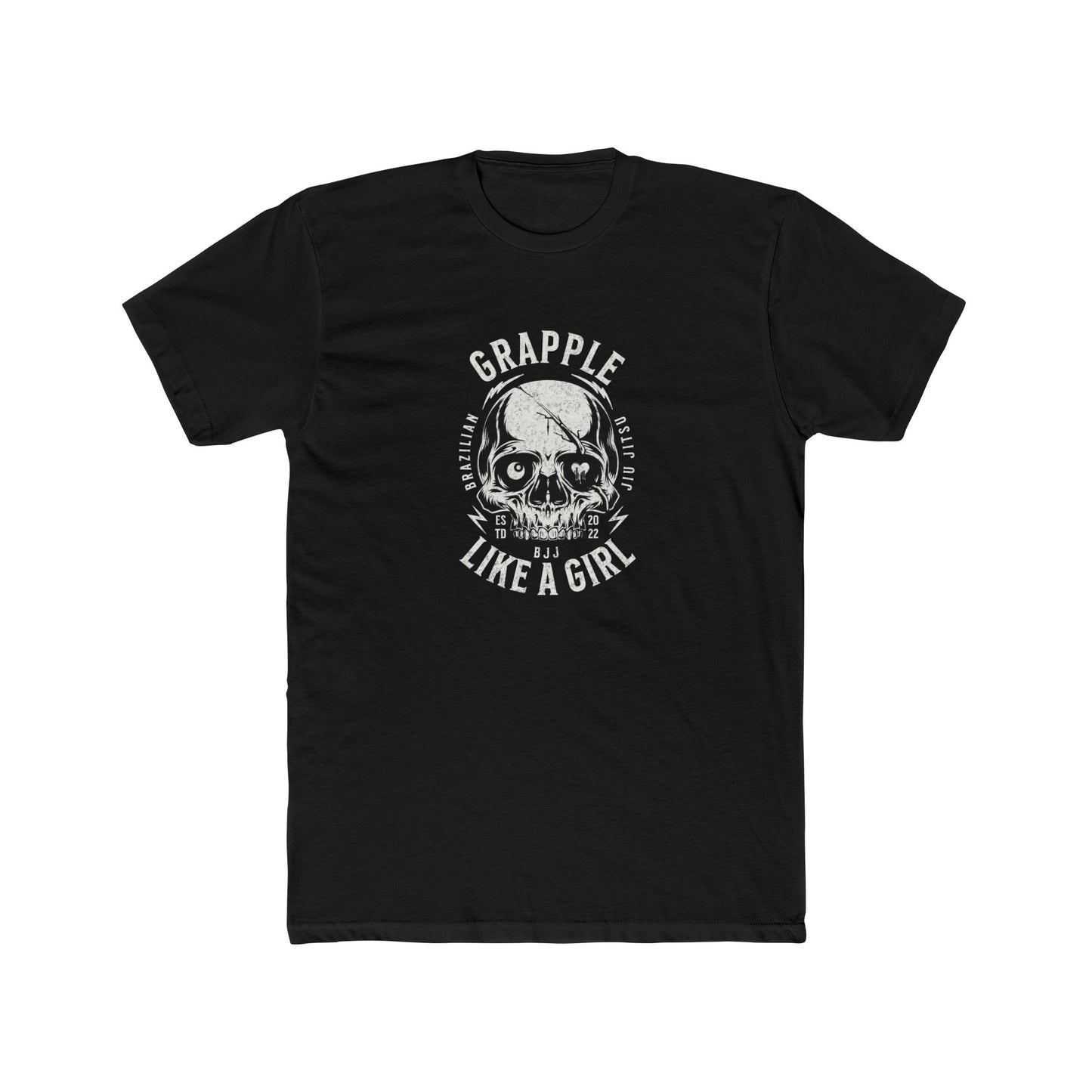 Grapple like a Girl BJJ T-Shirt - Skull Logo