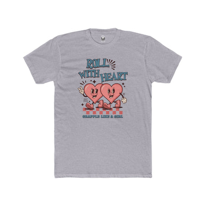 Grapple like a Girl Unisex Cotton T-shirt - Roll with Heart