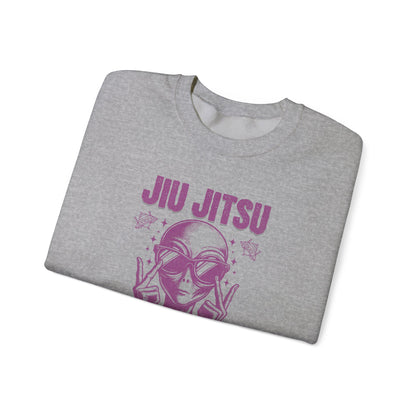 Grapple like a Girl BJJ Women's Crewneck Sweater - Jiu Jitsu isn't Real Alien