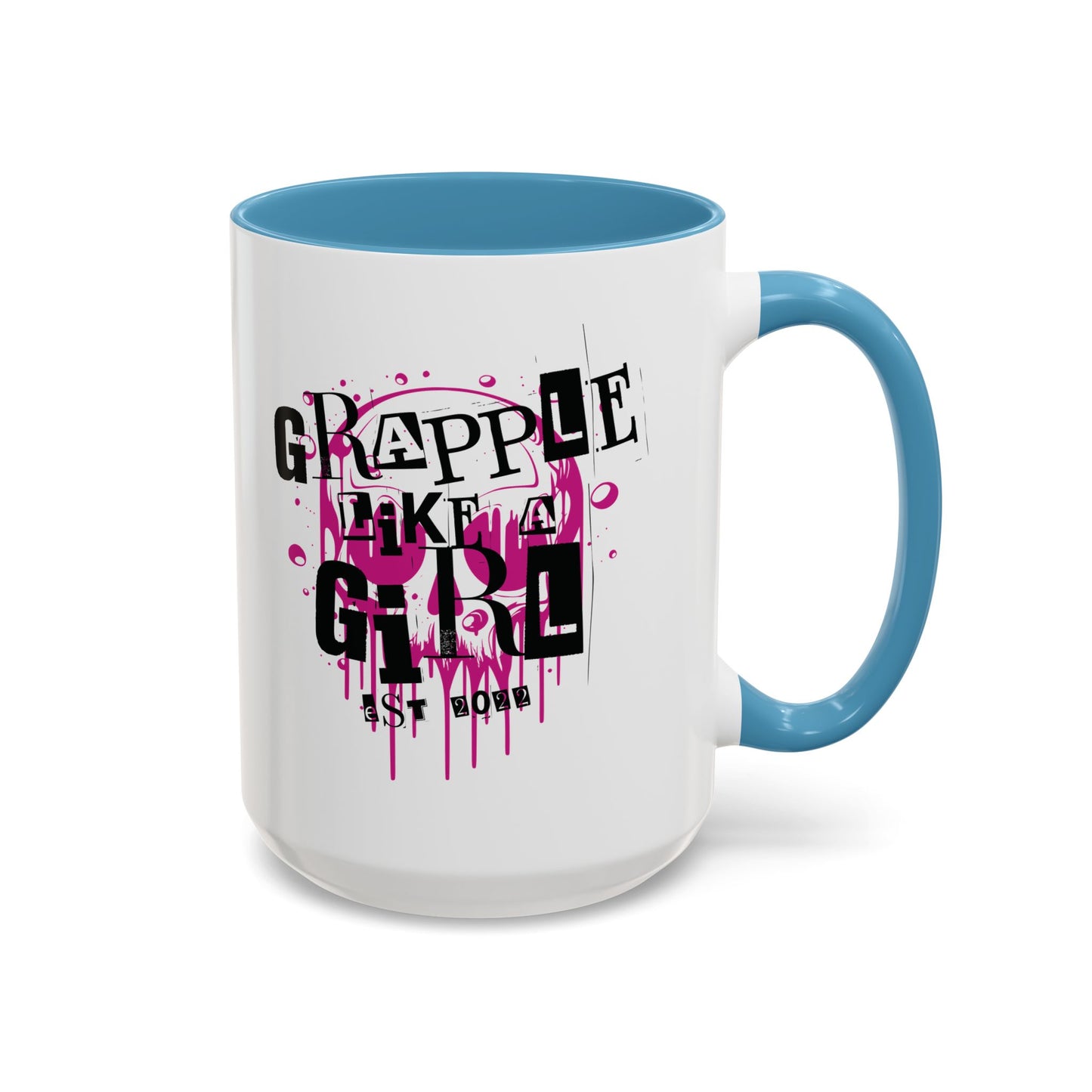 Grapple Like a Girl Accent Coffee Mug