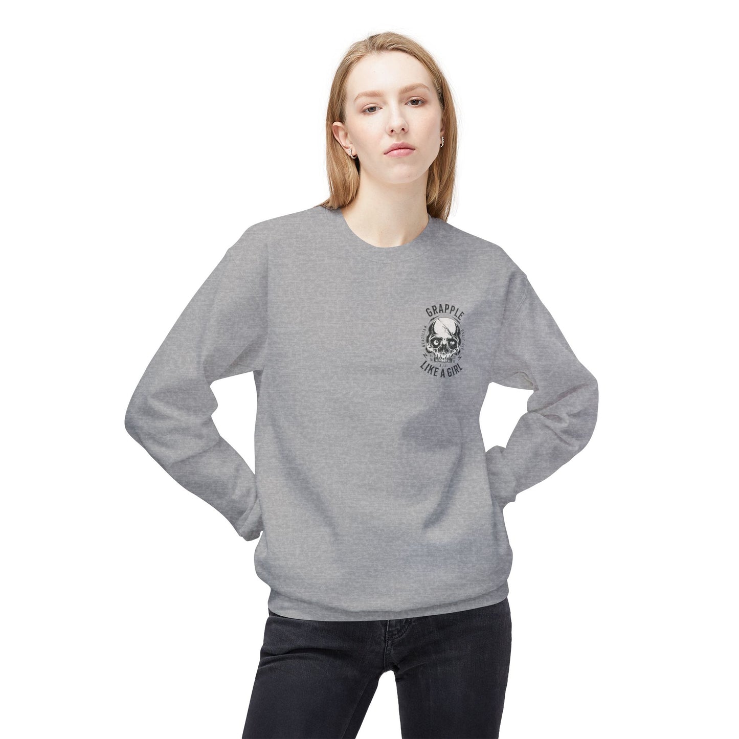 Grapple like a Girl Crewneck Sweatshirt - Do Not Yield