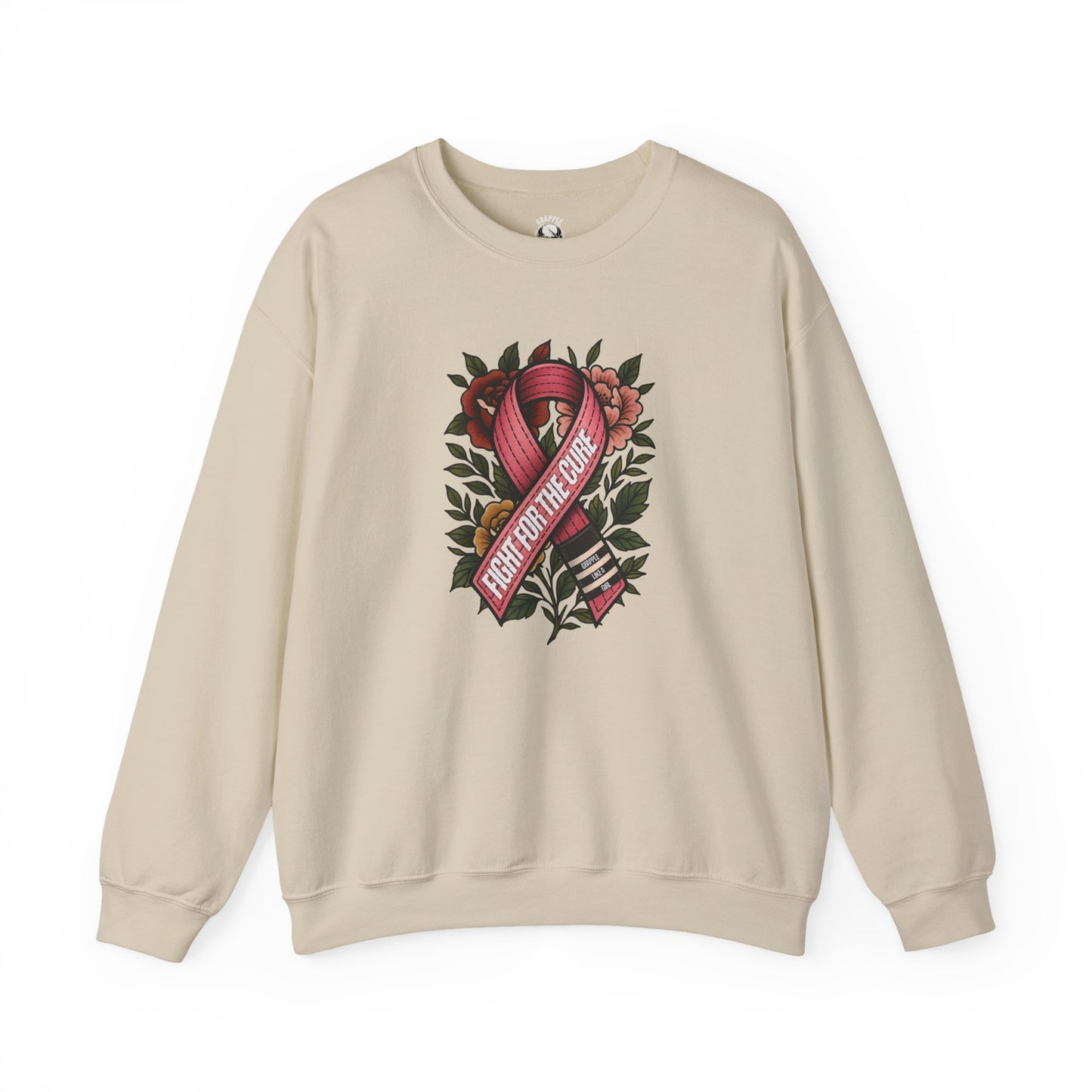 BJJ Women's Sweater Crewneck Sweater - Fight for the Cure, Breast Cancer Awareness