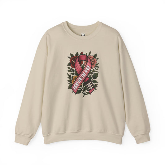 BJJ Women's Sweater Crewneck Sweater - Fight for the Cure, Breast Cancer Awareness