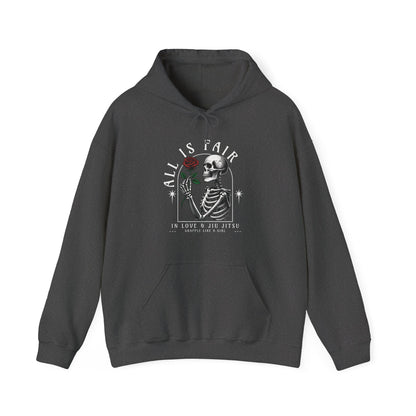 Women's BJJ Hoodie - Grapple Like a Girl, All is fair in love & jiujitsu