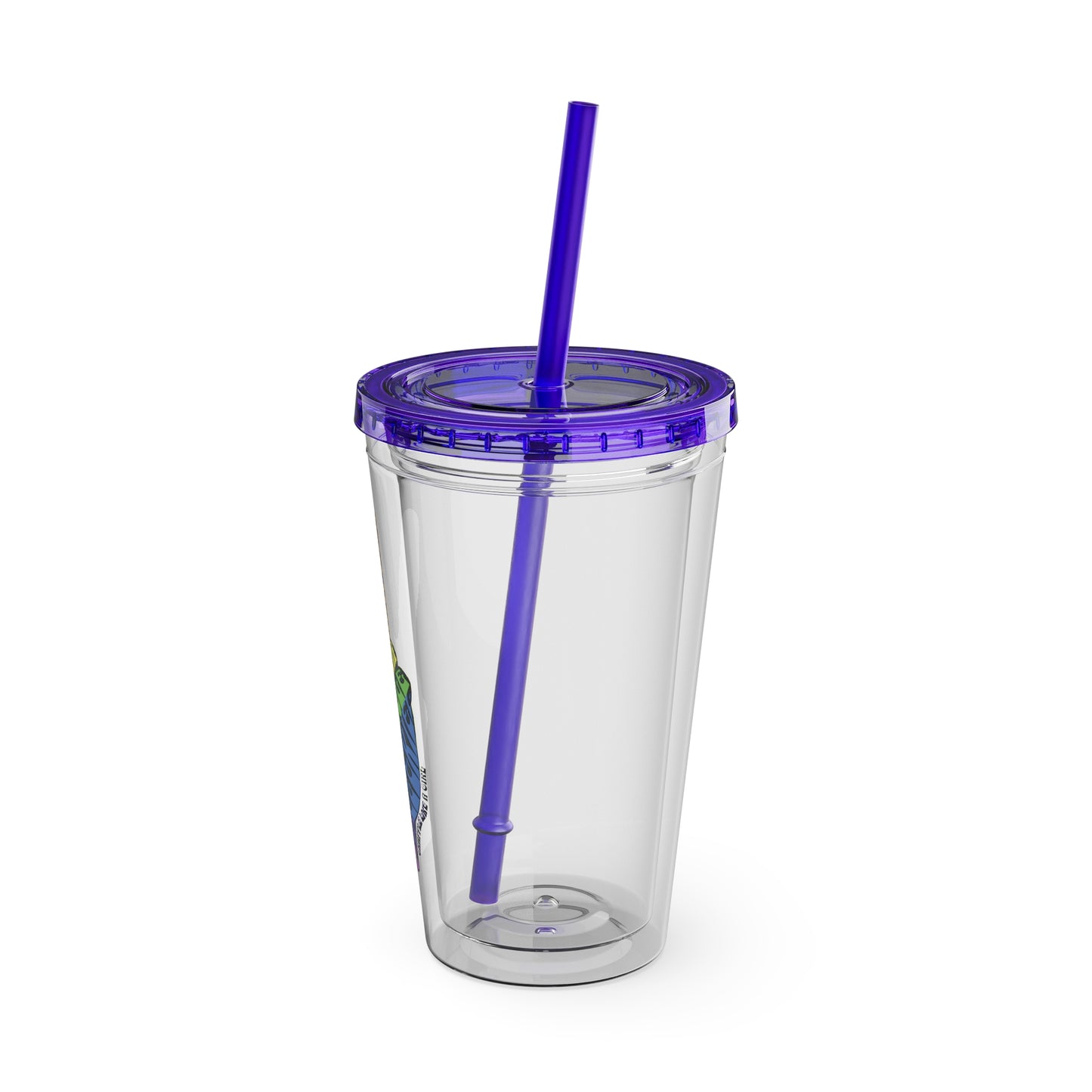 Submission Peace Sign BJJ Jiu Jitsu Acrylic Tumbler w/ Straw