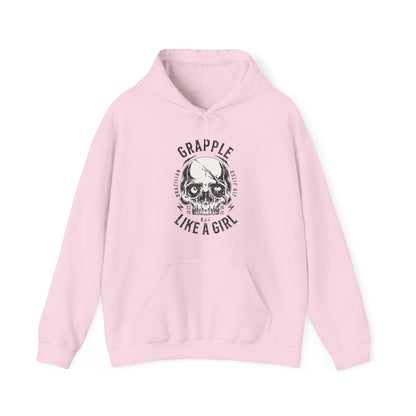 Women's Grapple like a Girl BJJ Hoodie - Skull Logo