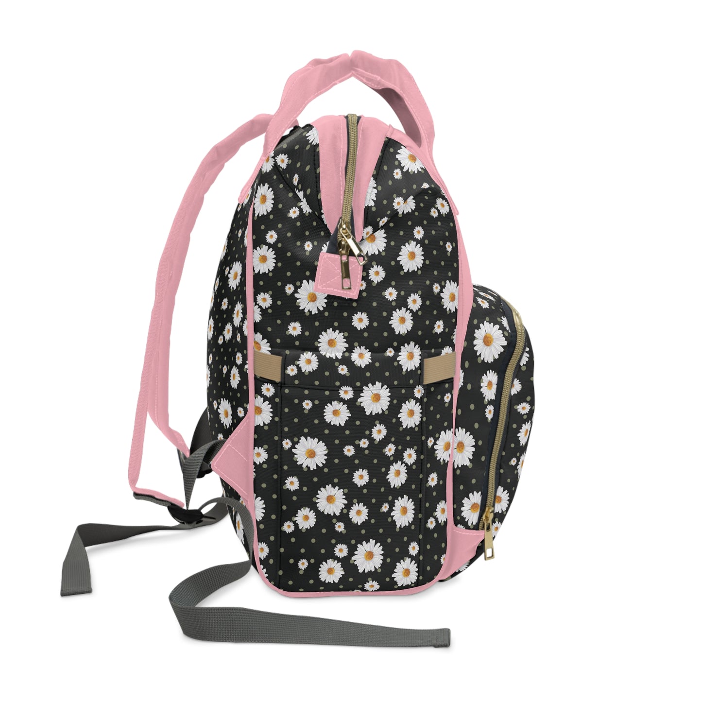 Women's Grapple like a Girl Jiu Jitsu Gear Backpack - Pink Daisy Design