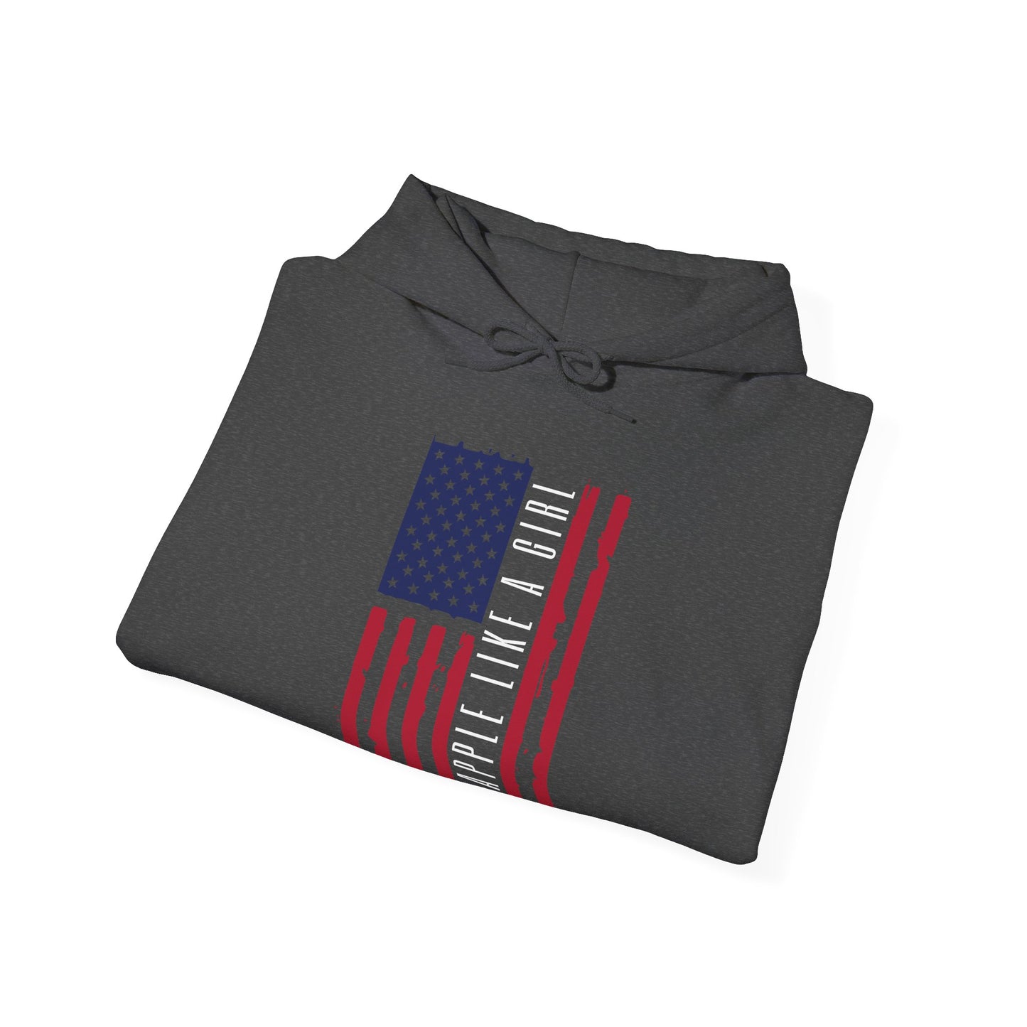 Women's BJJ Hoodie - Grapple Like a Girl American Flag, Color