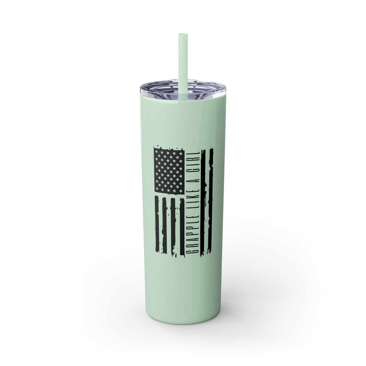 Skinny Tumbler with Straw, 20oz - GLG American Flag