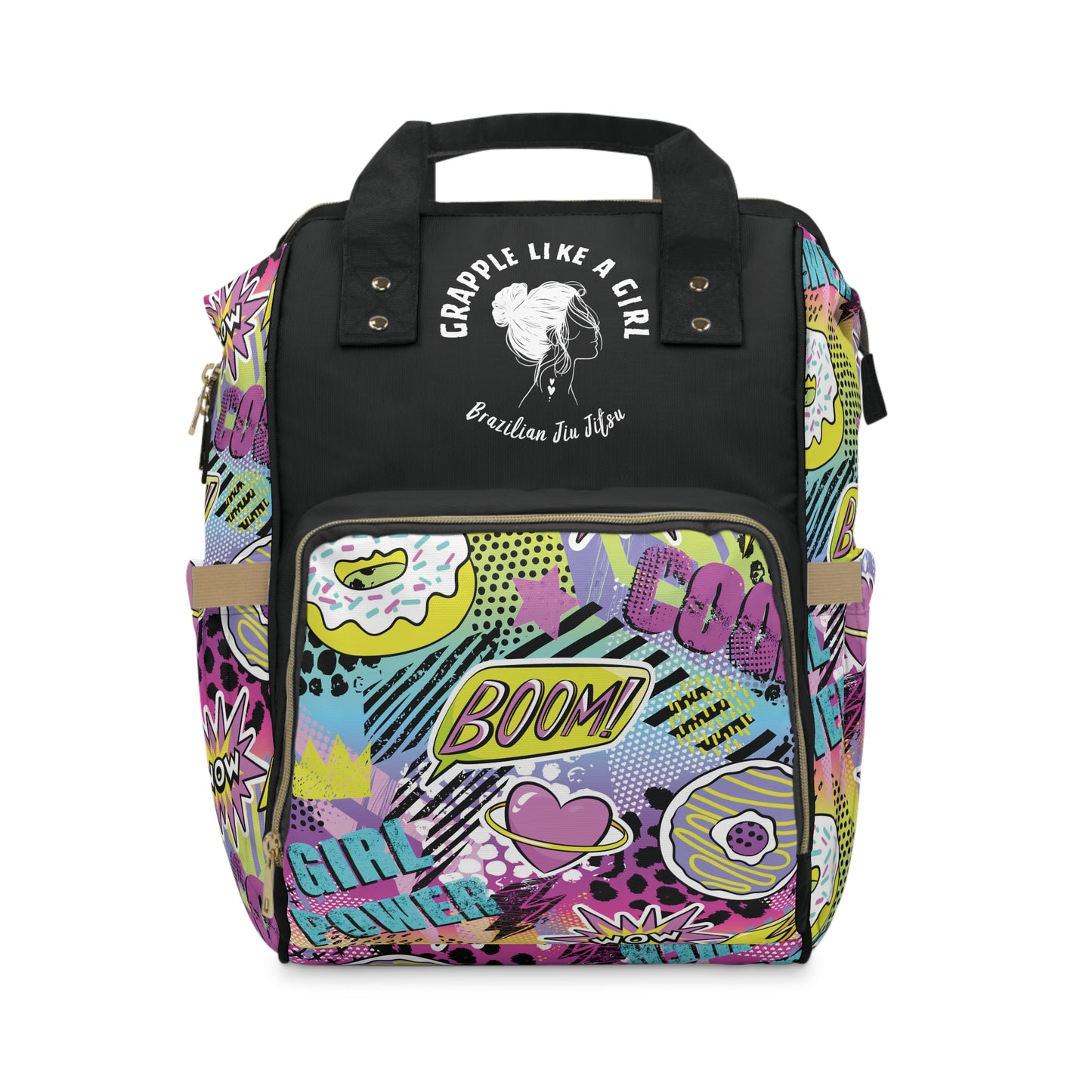 Women's Grapple like a Girl Jiu Jitsu Gear Backpack - Girl Power Design