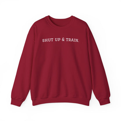 BJJ Women's Crewneck Sweater - Shut up & train.