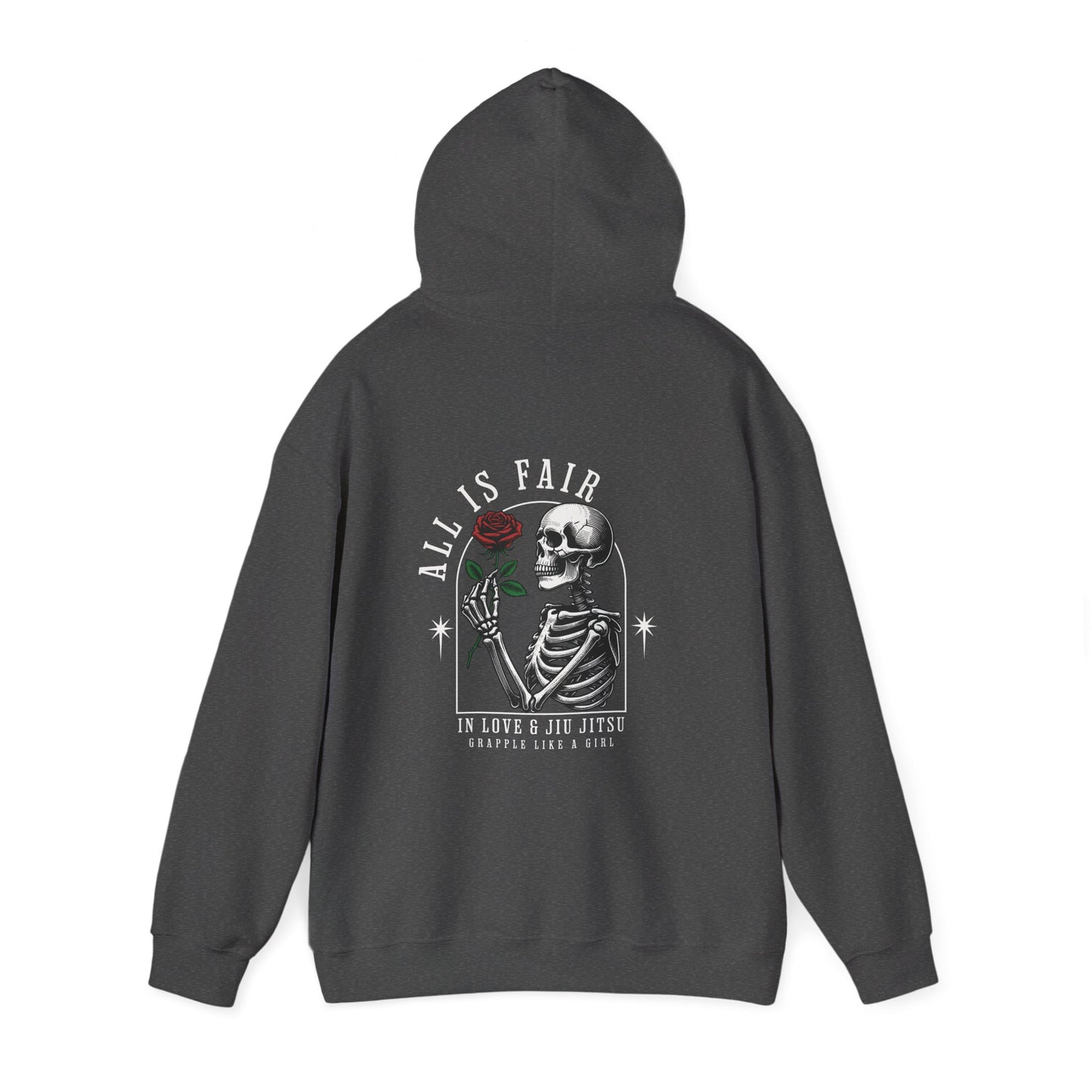 Women's Grapple like a Girl BJJ Hoodie - All is Fair in Love & Jiu Jitsu