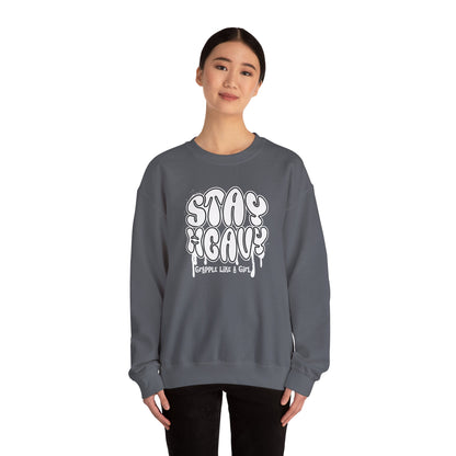 Grapple like a Girl BJJ Women's Crewneck Sweater - Stay Heavy