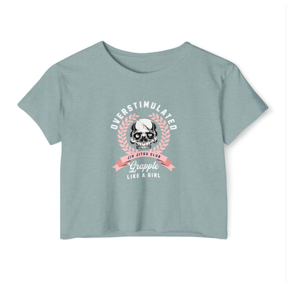 Grapple like a Girl Crop Top - Overstimulated Jiu Jitsu Club