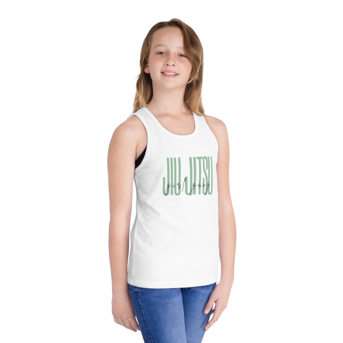 Grapple like a Girl Jiu Jitsu Girl Gang Youth Jersey Tank Top