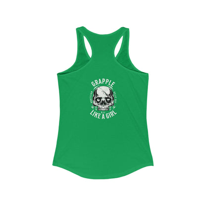 Women's Grapple like a Girl Racerback Tank - Violent little thing.