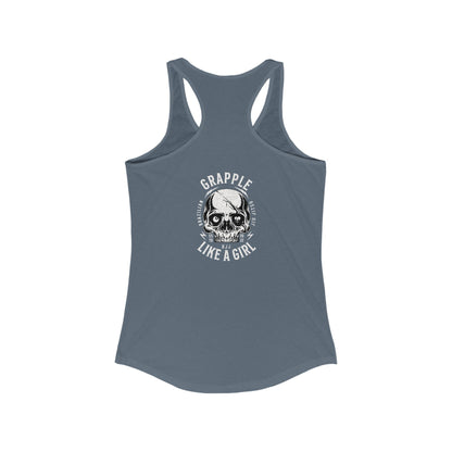 Women's Grapple like a Girl Racerback Tank - Violent little thing.