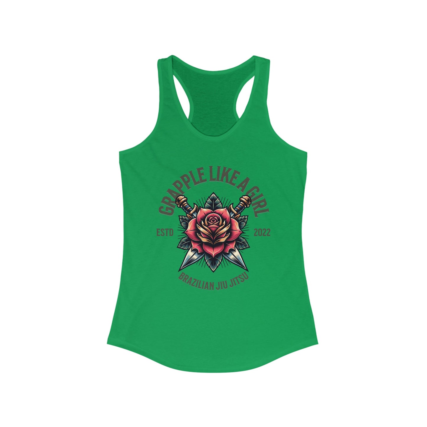 Women's Grapple like a Girl Rose Racerback Tank