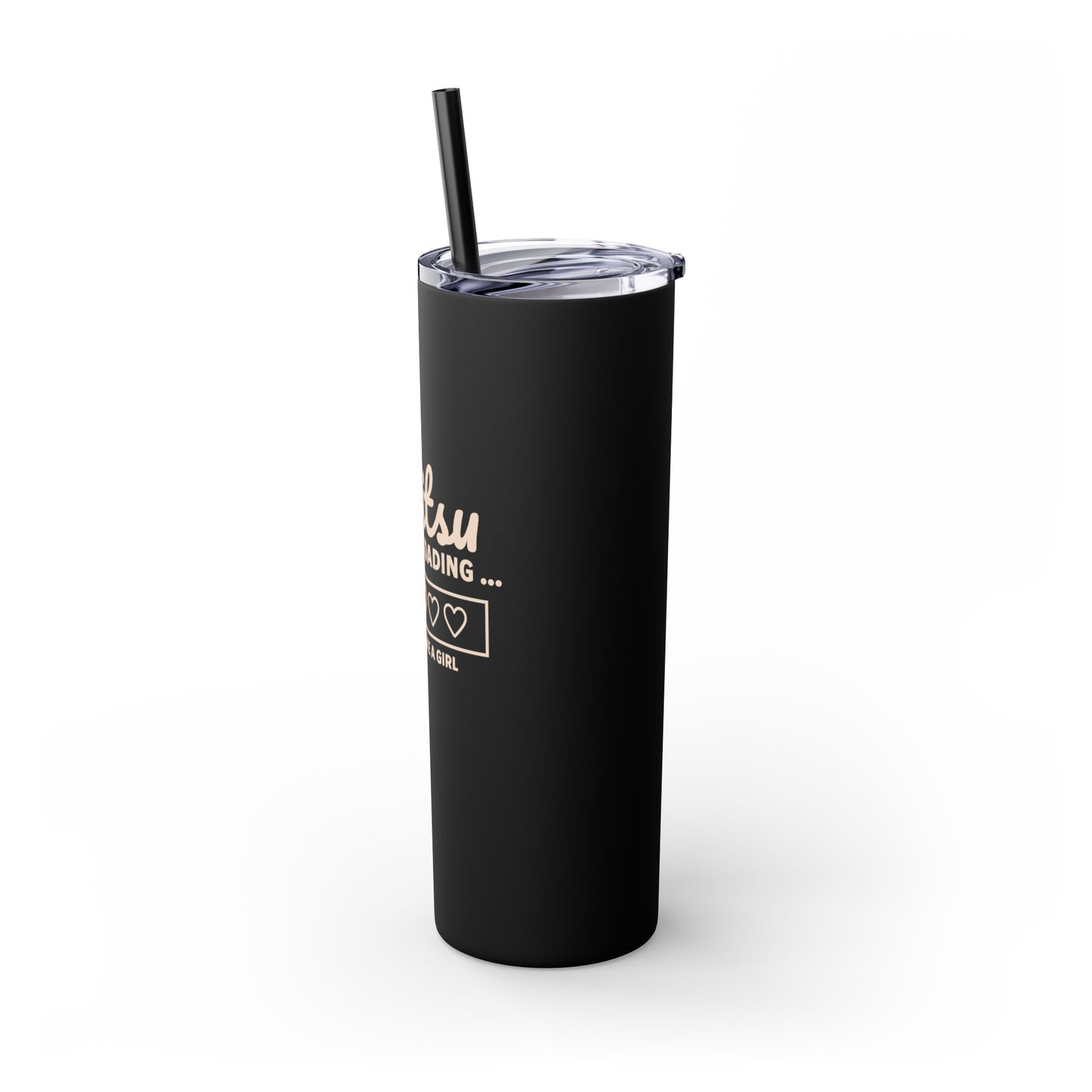 Skinny Tumbler with Straw, 20oz - Jiu Jitsu Loading