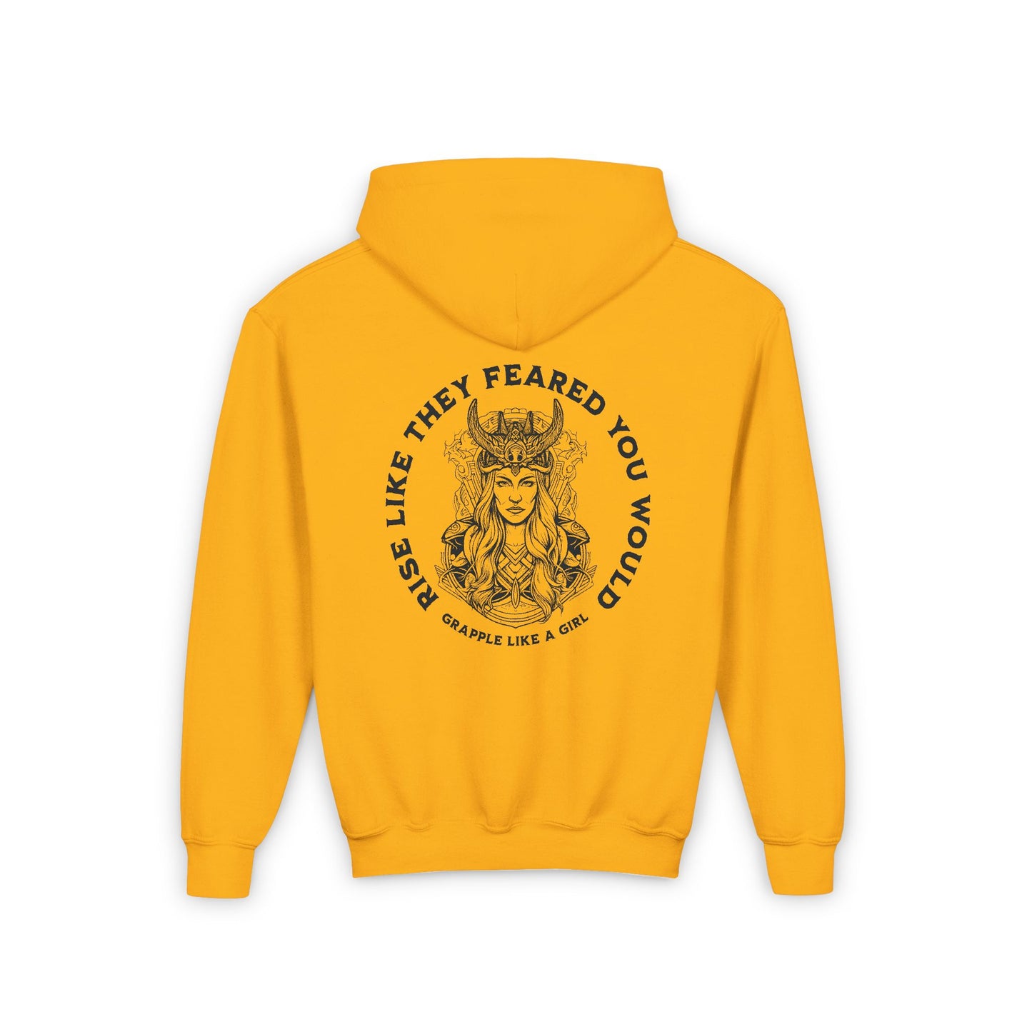 Youth Grapple like a Girl BJJ Rise like they Feared you Would Jitsu Hoodie