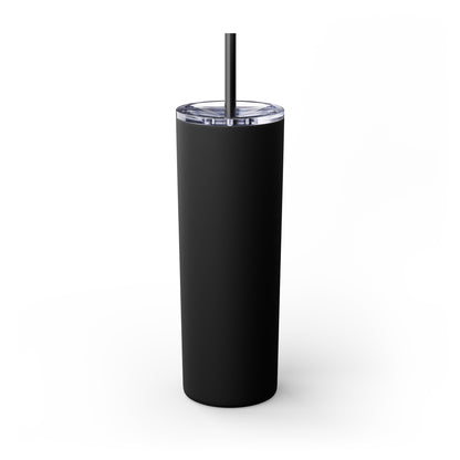 BJJ Submission Peace Sign Skinny Tumbler with Straw, 20oz