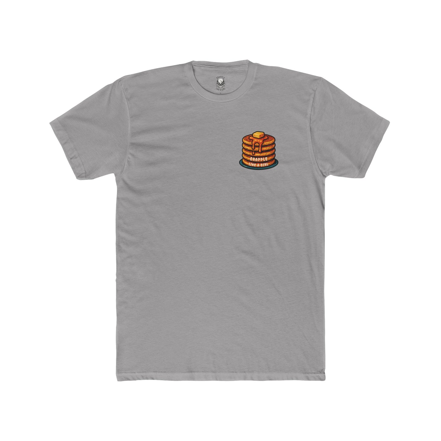 Grapple like a Girl Breakfast Club Unisex Cotton Tee - Pocket Pancakes w/ Back Design