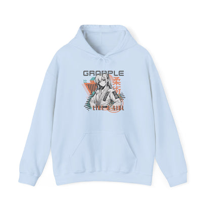 Grapple like a Girl Women's BJJ Hoodie - Grapple Like a Girl, Anime Girl