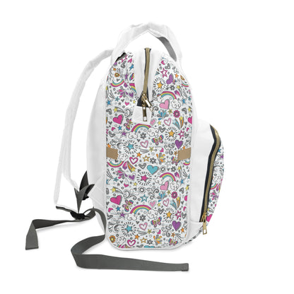 Women's Grapple like a Girl Jiu Jitsu Gear Backpack - Doodle Design