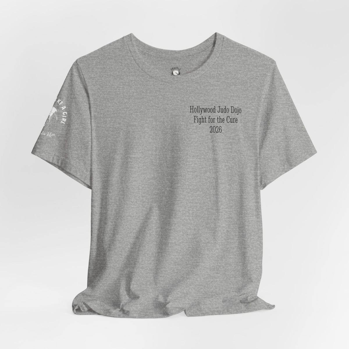 Grapple like a Girl Custom Unisex Slim Fit Short T-Shirt - Hollywood Judo Dojo Fight for the Cure 2026