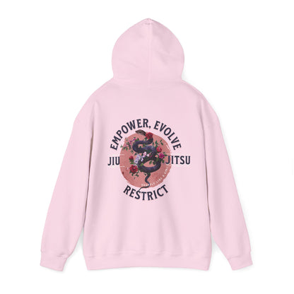 Women's Jiu Jitsu Hoodie - Empower, Evolve, Restrict Snake Design BJJ Apparel