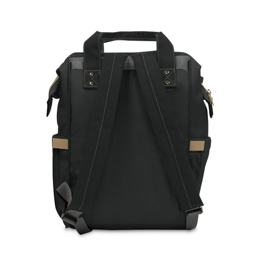 Grapple like a Girl Jiu Jitsu Gear Backpack  - Black Geometric Pocket