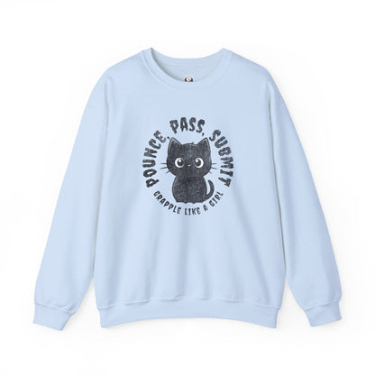 BJJ Women's Sweater Crewneck Sweater - Pounce, Pass, Submit *Limited Edition*