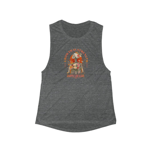 Grapple Like a Girl Muscle Tank - Growth is Strength