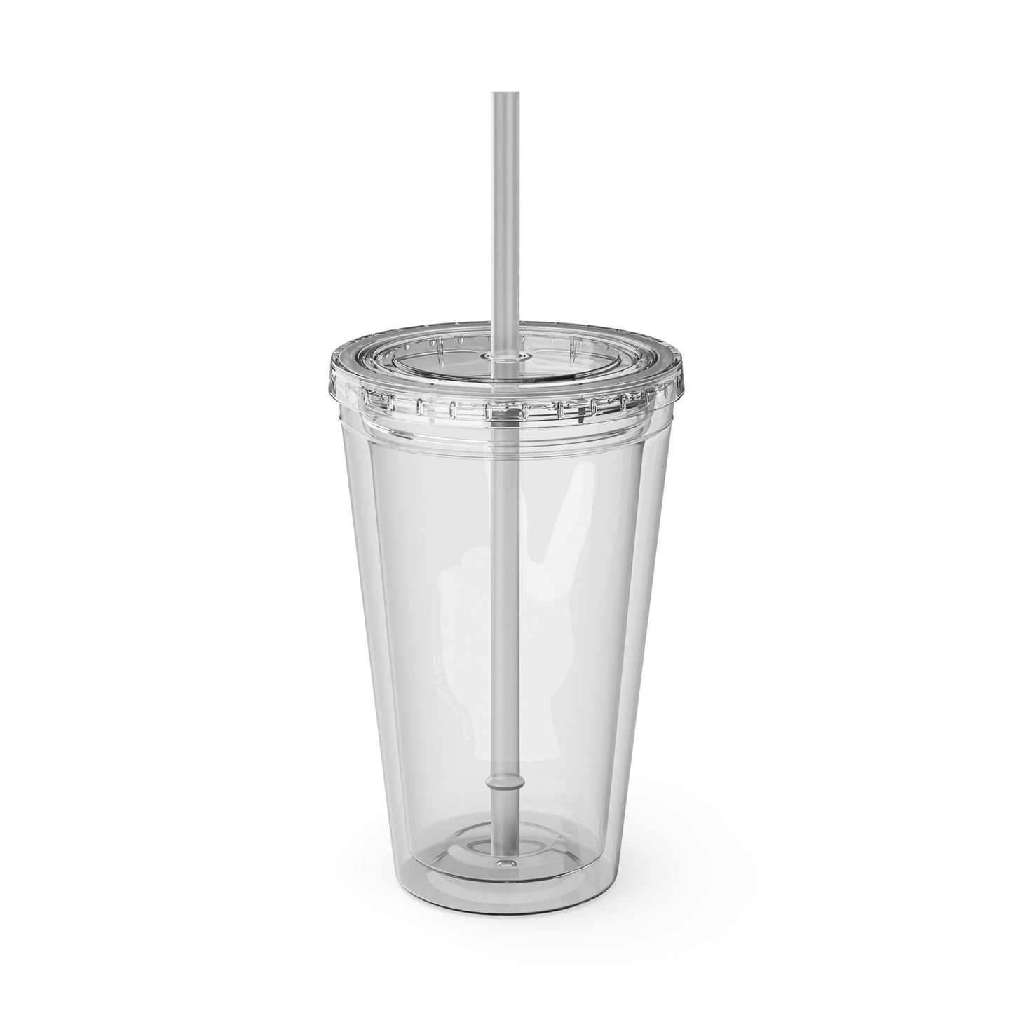 Submission Peace Sign BJJ Jiu Jitsu Acrylic Tumbler w/ Straw