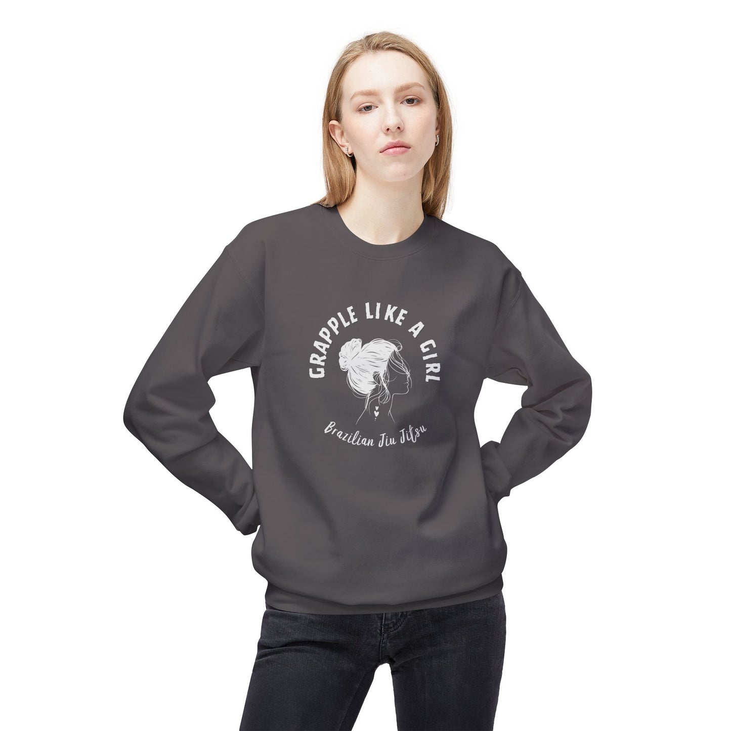 Grapple like a Girl Crewneck Sweater