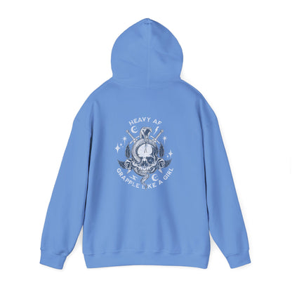 Women's BJJ Hoodie - Grapple Like a Girl,  Heavy AF