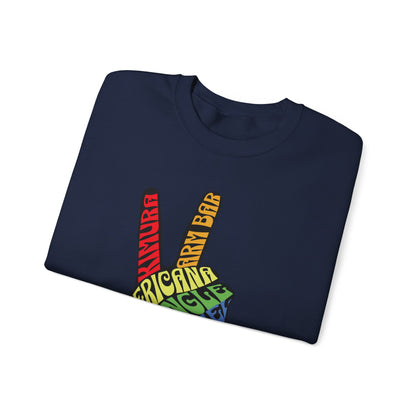 BJJ Submission Peace Sign Jiu Jitsu Crewneck Sweater