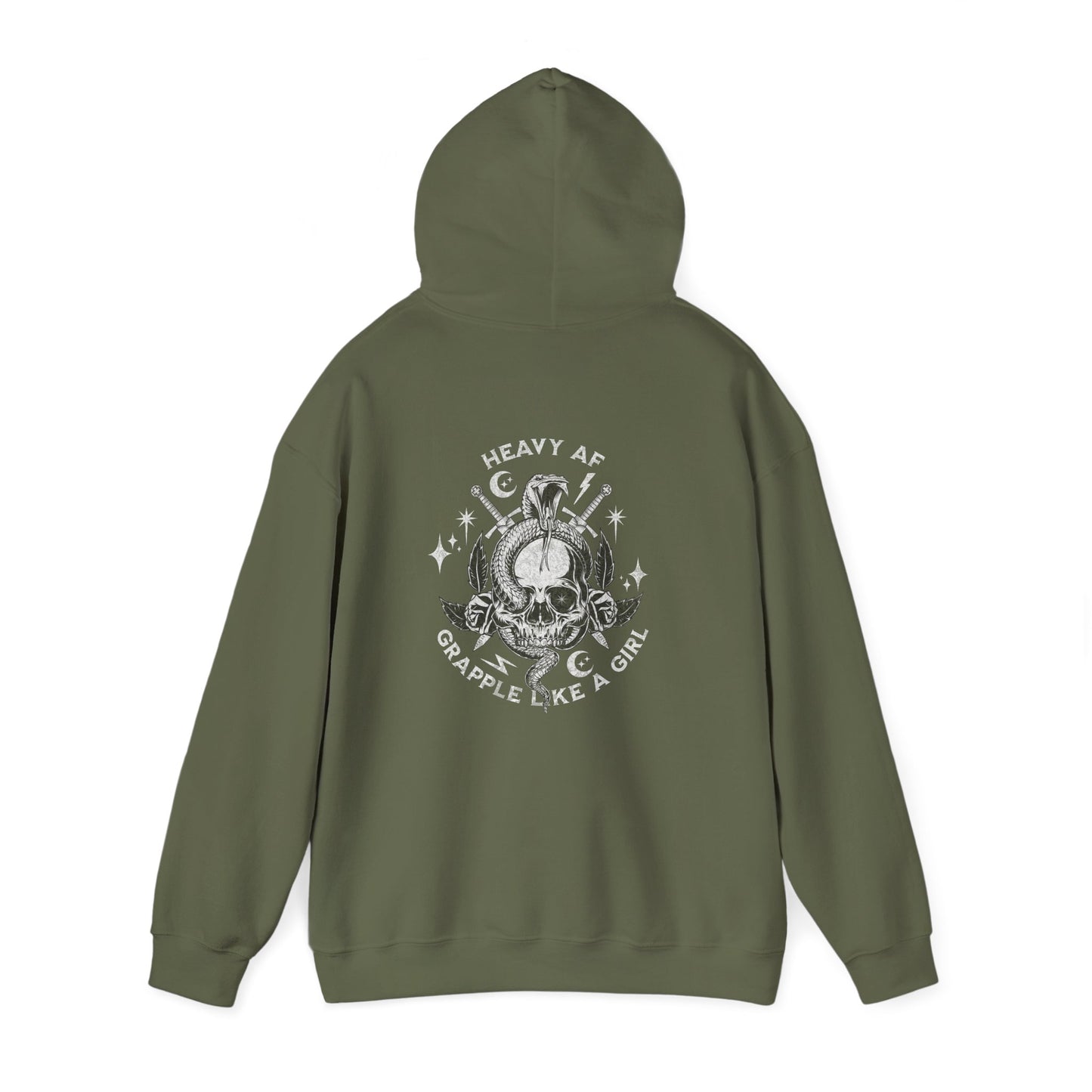 Women's BJJ Hoodie - Grapple Like a Girl,  Heavy AF