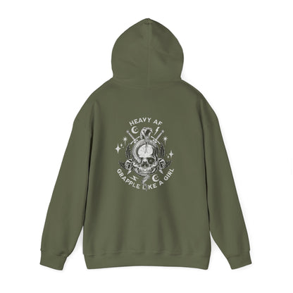 Women's BJJ Hoodie - Grapple Like a Girl,  Heavy AF
