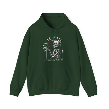 Women's BJJ Hoodie - Grapple Like a Girl, All is fair in love & jiujitsu
