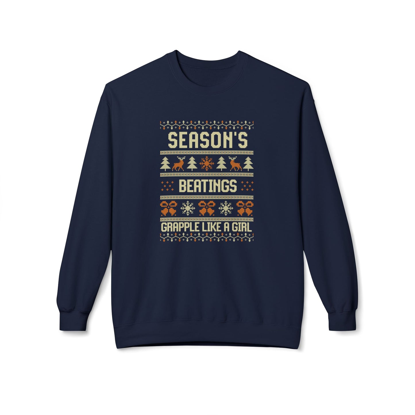 Grapple like a Girl Jiu Jitsu Crewneck Sweater - Season’s Beatings *Limited Edition Holiday Drop*