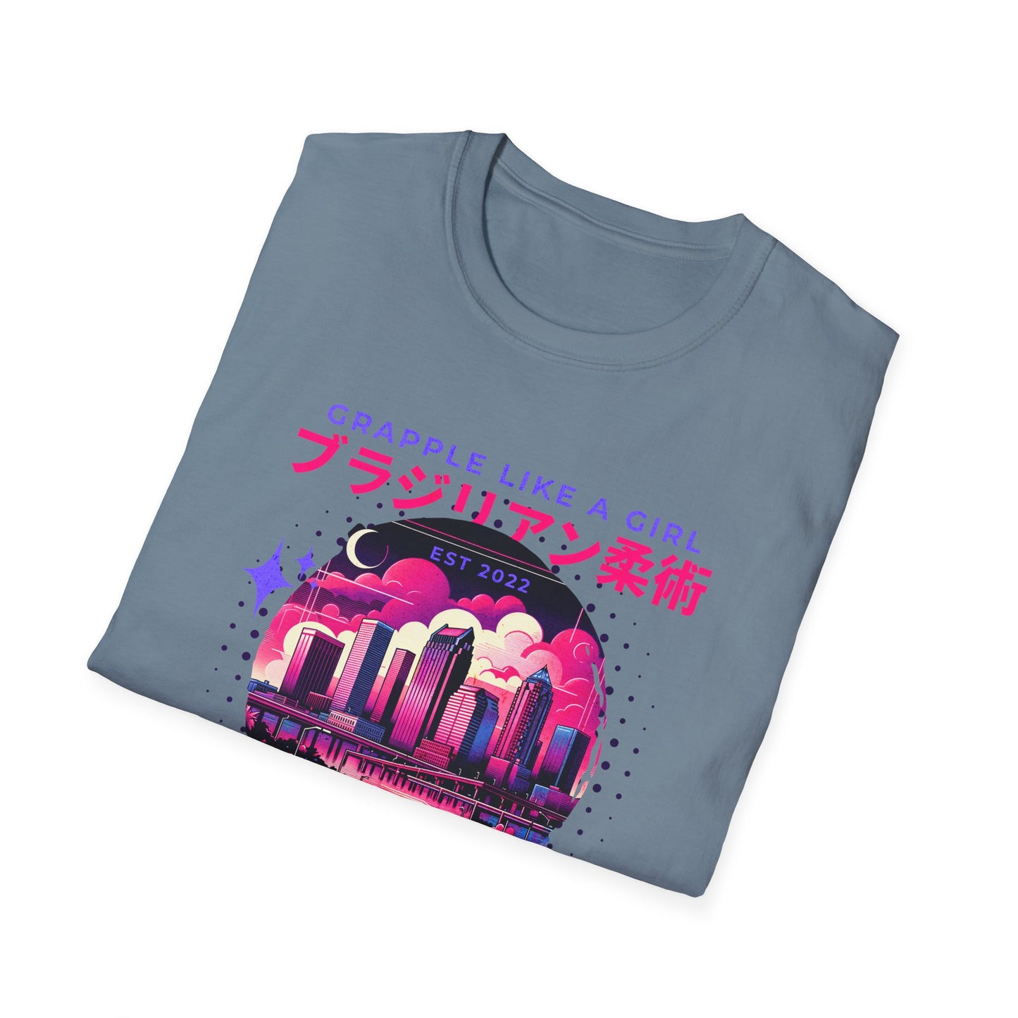 Grapple like a Girl T-Shirt - Tampa Skyline