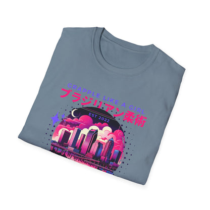 Grapple like a Girl T-Shirt - Tampa Skyline