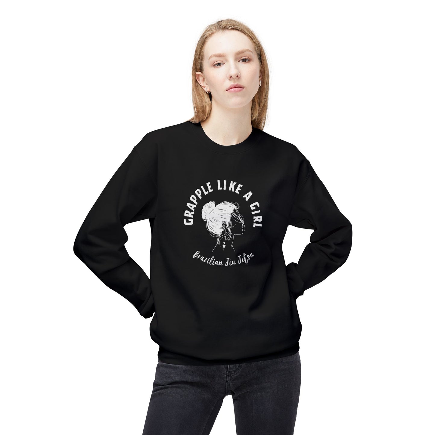 Grapple like a Girl Crewneck Sweater