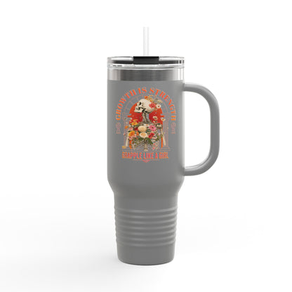 Grapple like a Girl Insulated Travel Mug - 40oz - Growth is Strength