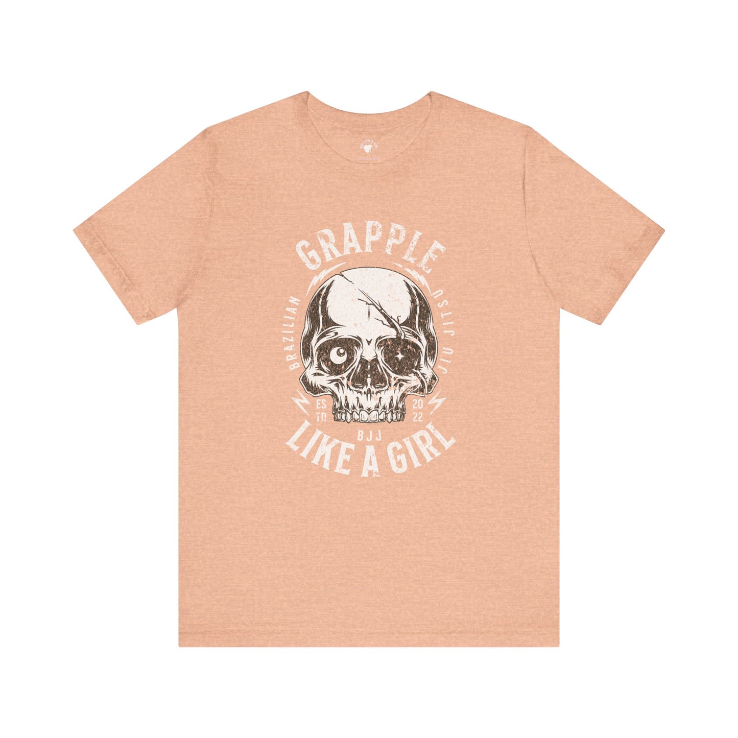 Women's Grapple like a Girl Skull Jiu Jitsu T-shirt