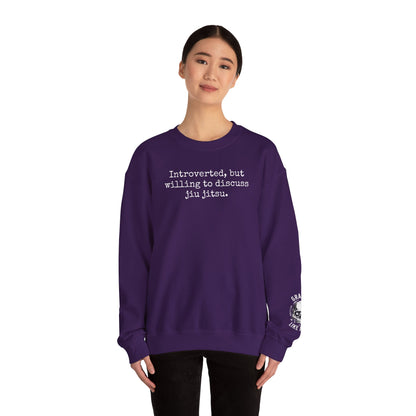 Grapple like a Girl BJJ Women's Crewneck Sweater - Introverted