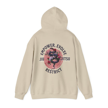 Women's Jiu Jitsu Hoodie - Empower, Evolve, Restrict Snake Design BJJ Apparel