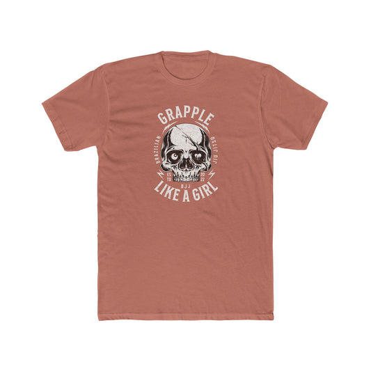 Grapple like a Girl BJJ T-Shirt - Skull Logo
