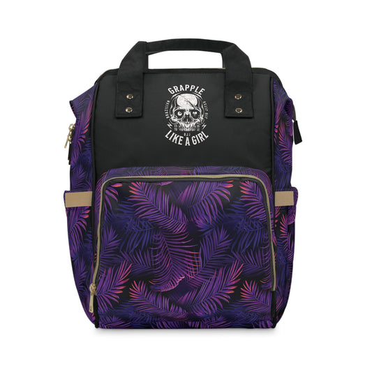Women's Grapple like a Girl Jiu Jitsu Gear Backpack - Tropical Purple